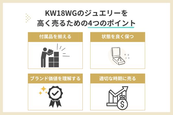K18WGジュエリーを高く売るための4つのポイント